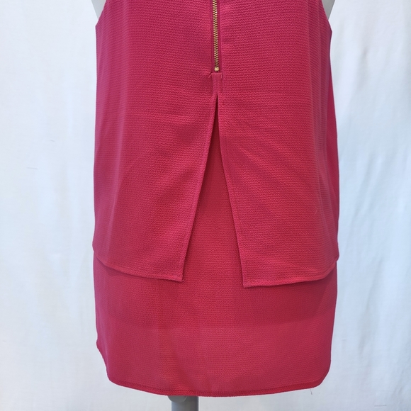 cooper & ella Pink Layered Racerback Blouse - Picture 6 of 8